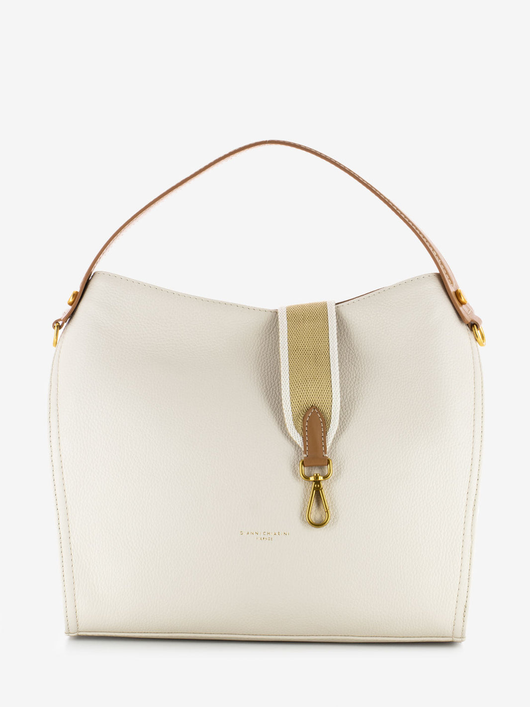 Gisella marble leather shoulder bag