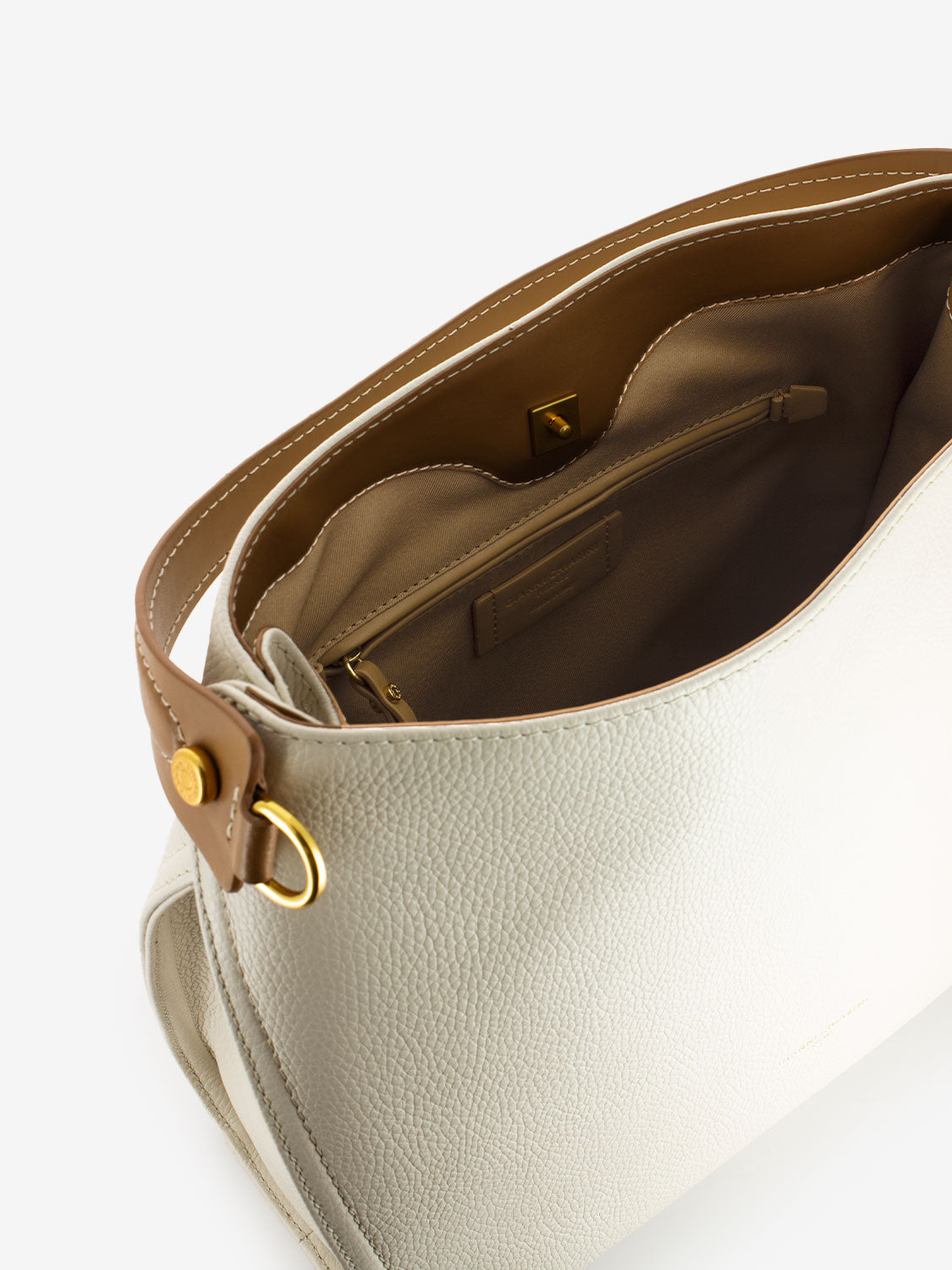 Borsa a spalla in pelle Gisella marble