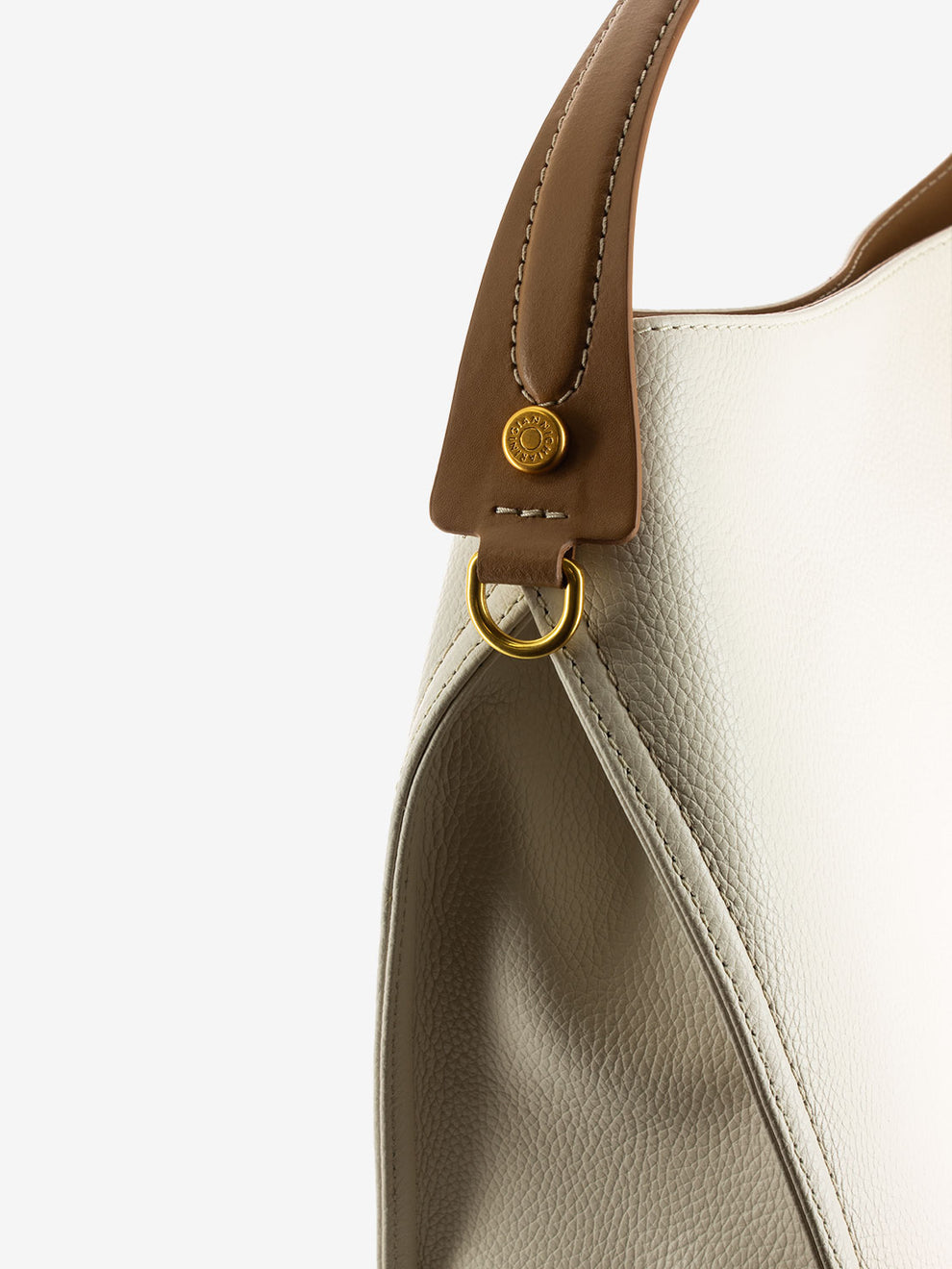 Borsa a spalla in pelle Gisella marble
