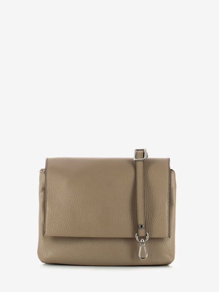 Borsa a tracolla in pelle beige