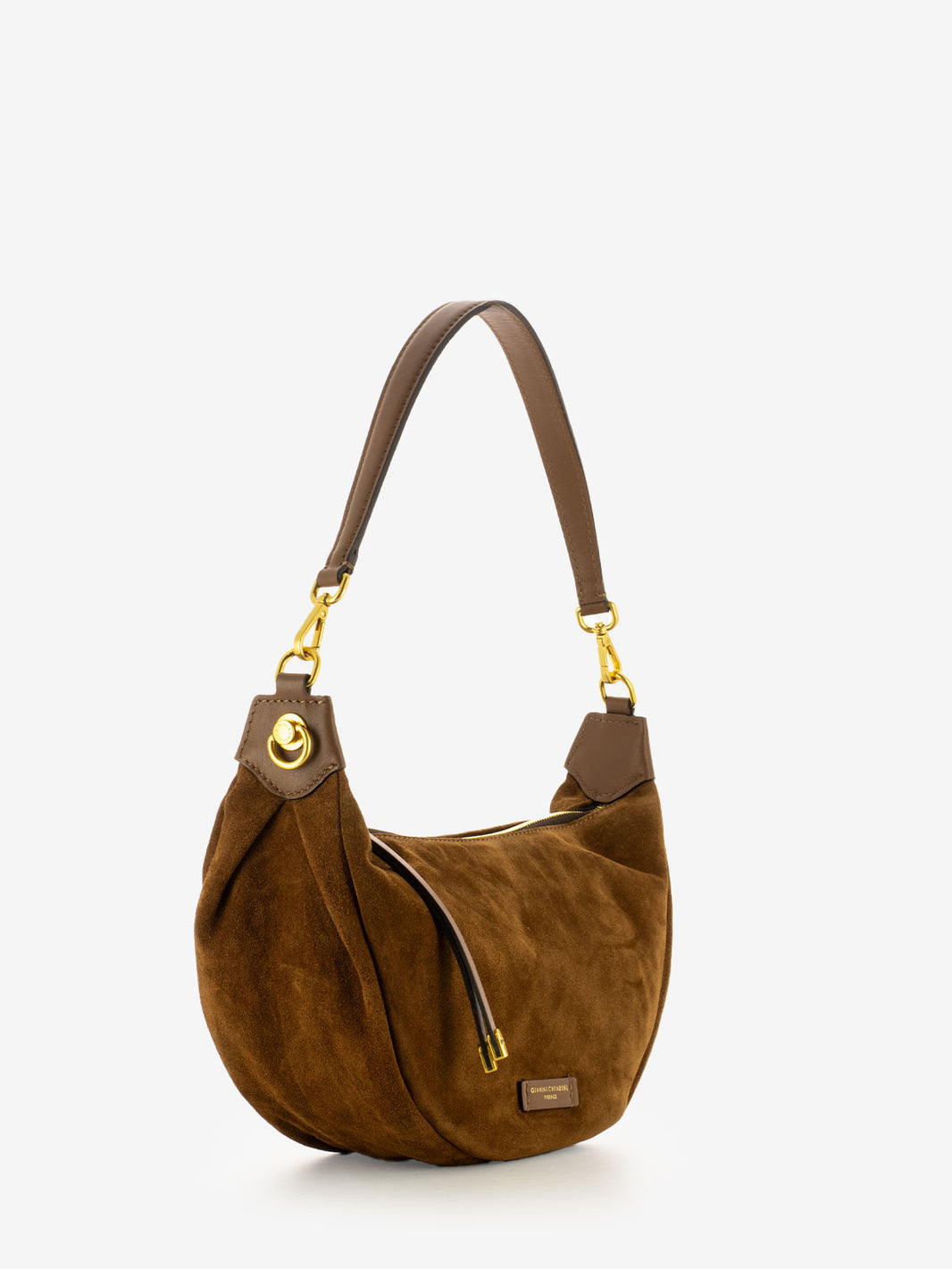 Borsa Aisha in suede cognac