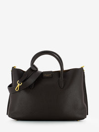 Borsa Aretha in pelle espresso / castoro
