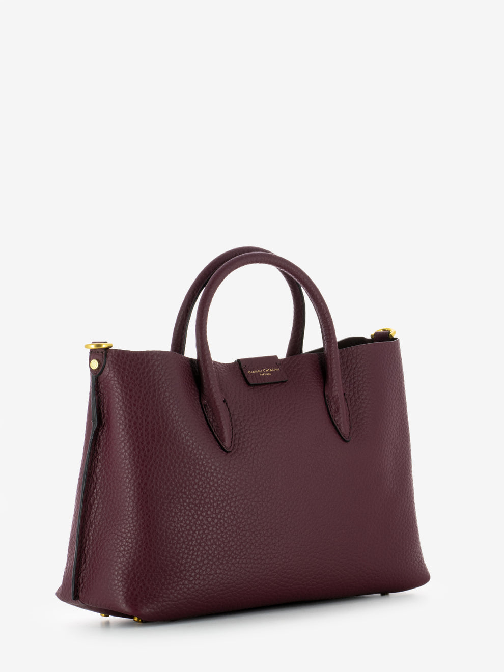 Borsa Aretha in pelle wine berry / testa di moro