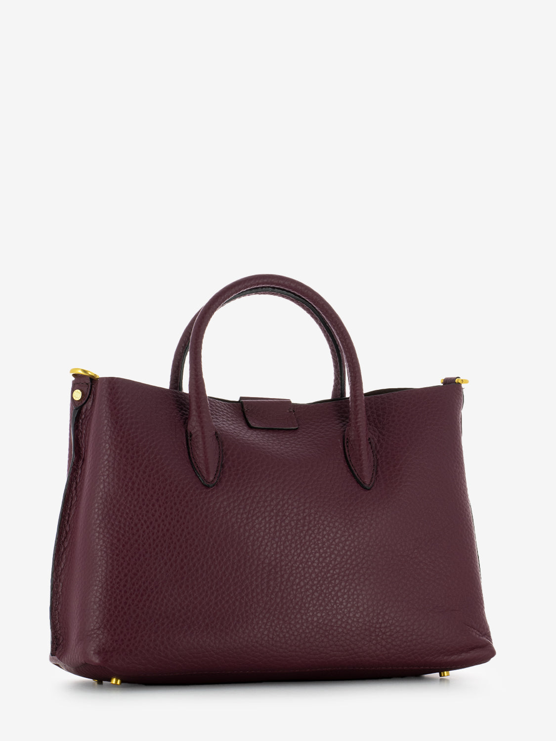 Borsa Aretha in pelle wine berry / testa di moro
