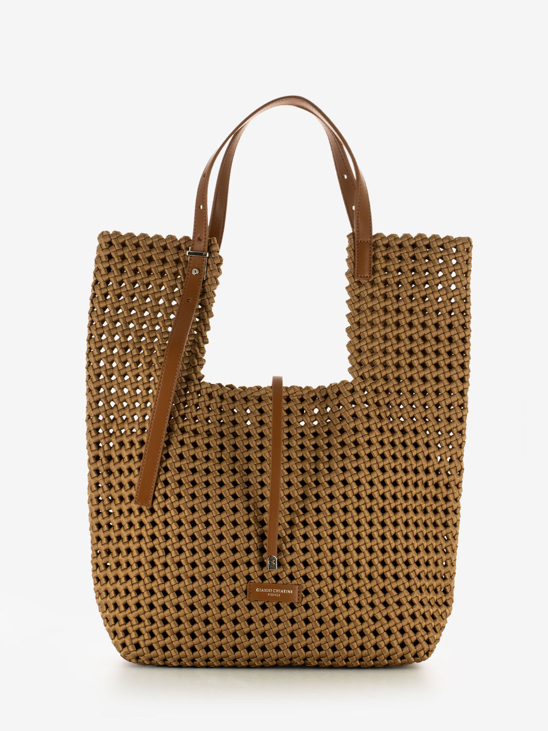 Borsa Ava in tessuto intrecciato nature