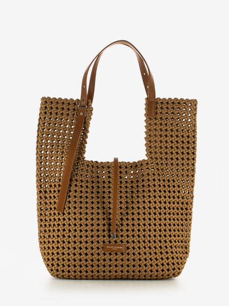 Borsa Ava in tessuto intrecciato nature