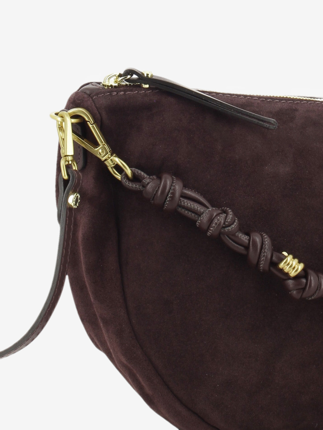 Borsa Cleo in suede amarone