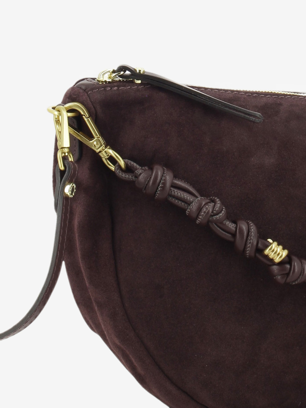 Borsa Cleo in suede amarone