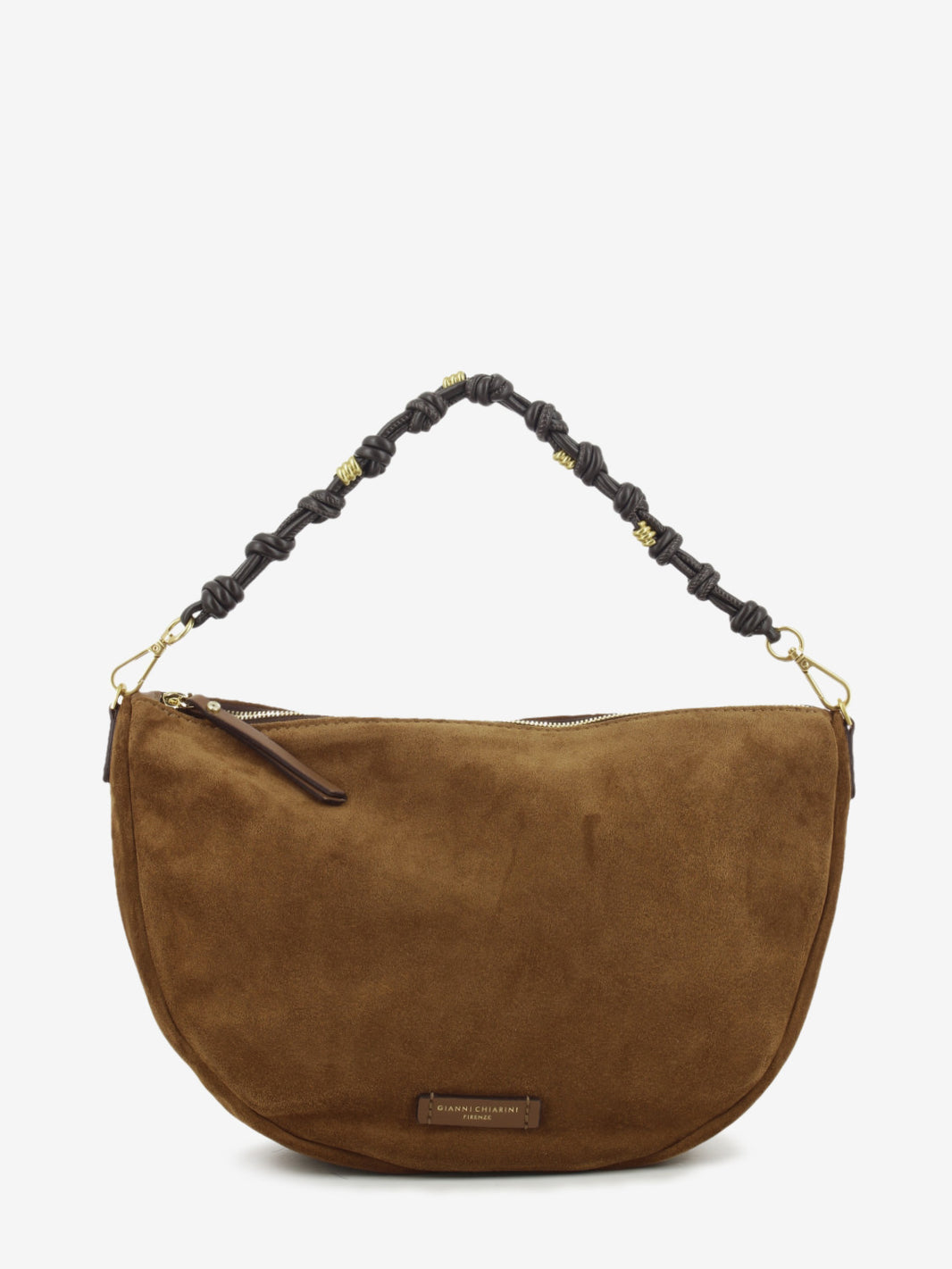Borsa Cleo in suede cognac