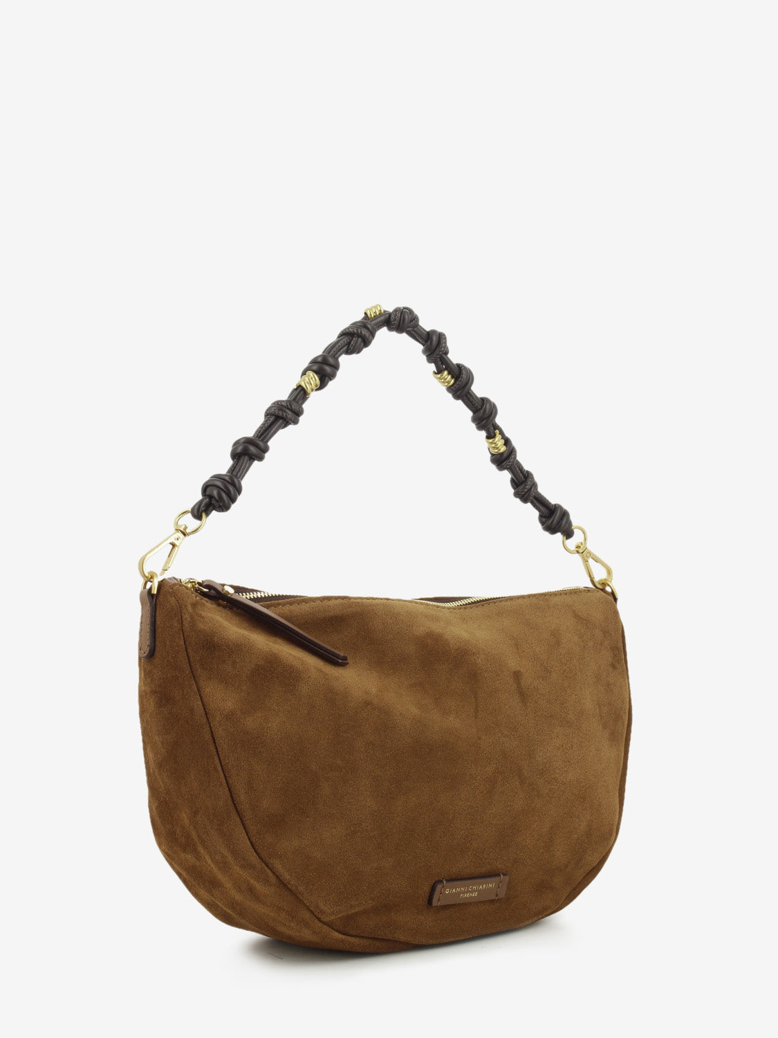 Borsa Cleo in suede cognac