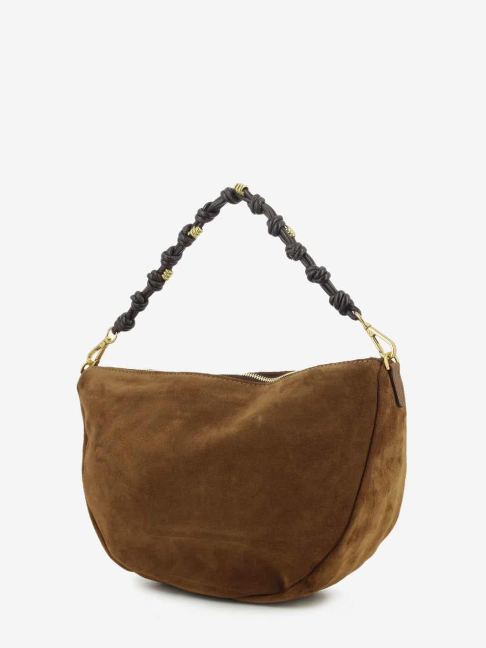 Borsa Cleo in suede cognac