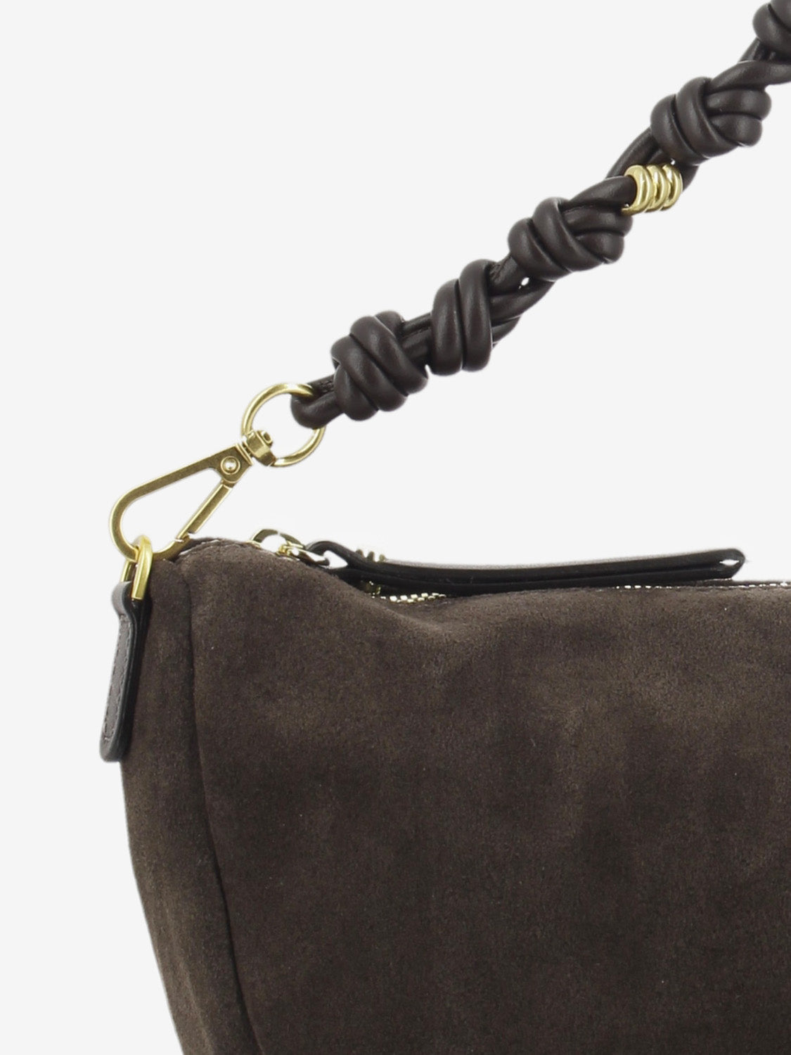 Borsa Cleo in suede moka