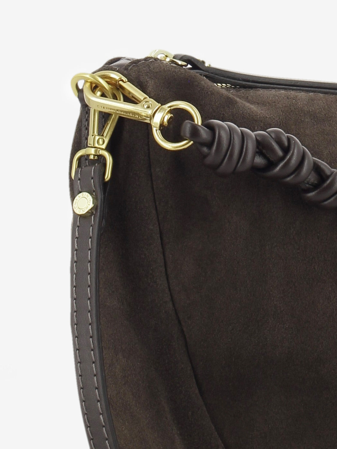 Borsa Cleo in suede moka