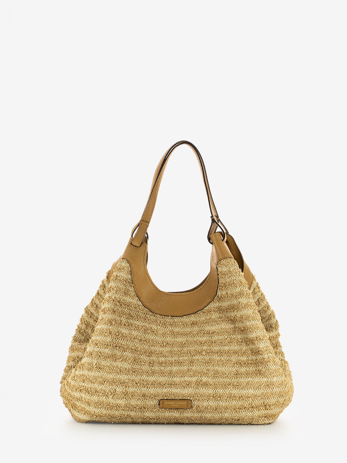 Gianni Chiarini Firenze - Dua bag in leather and raffia nature | STIMM