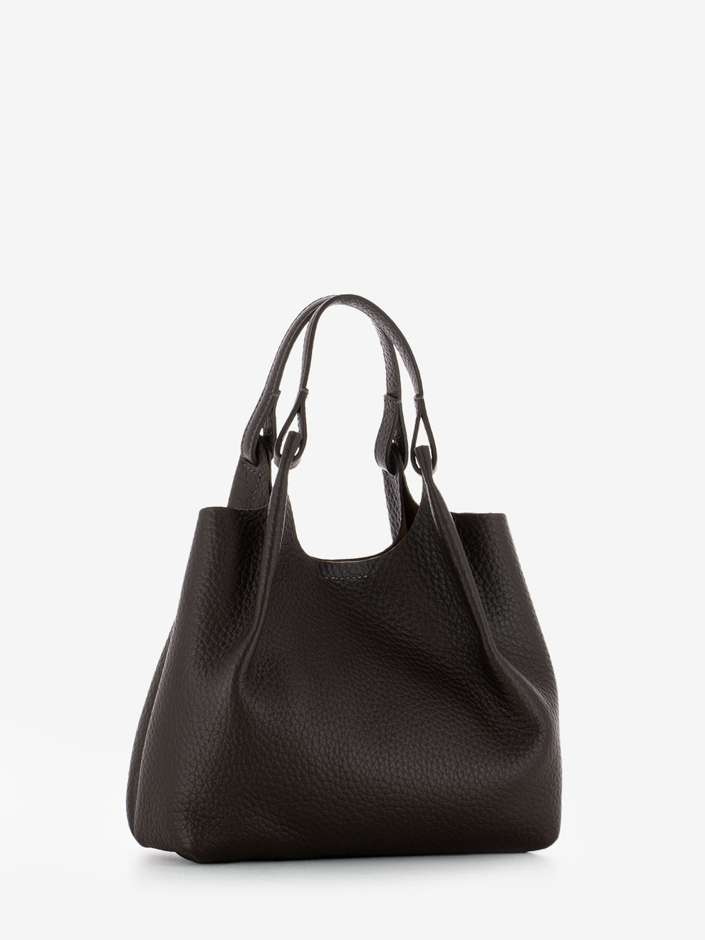 Borsa Dua in pelle espresso / castoro