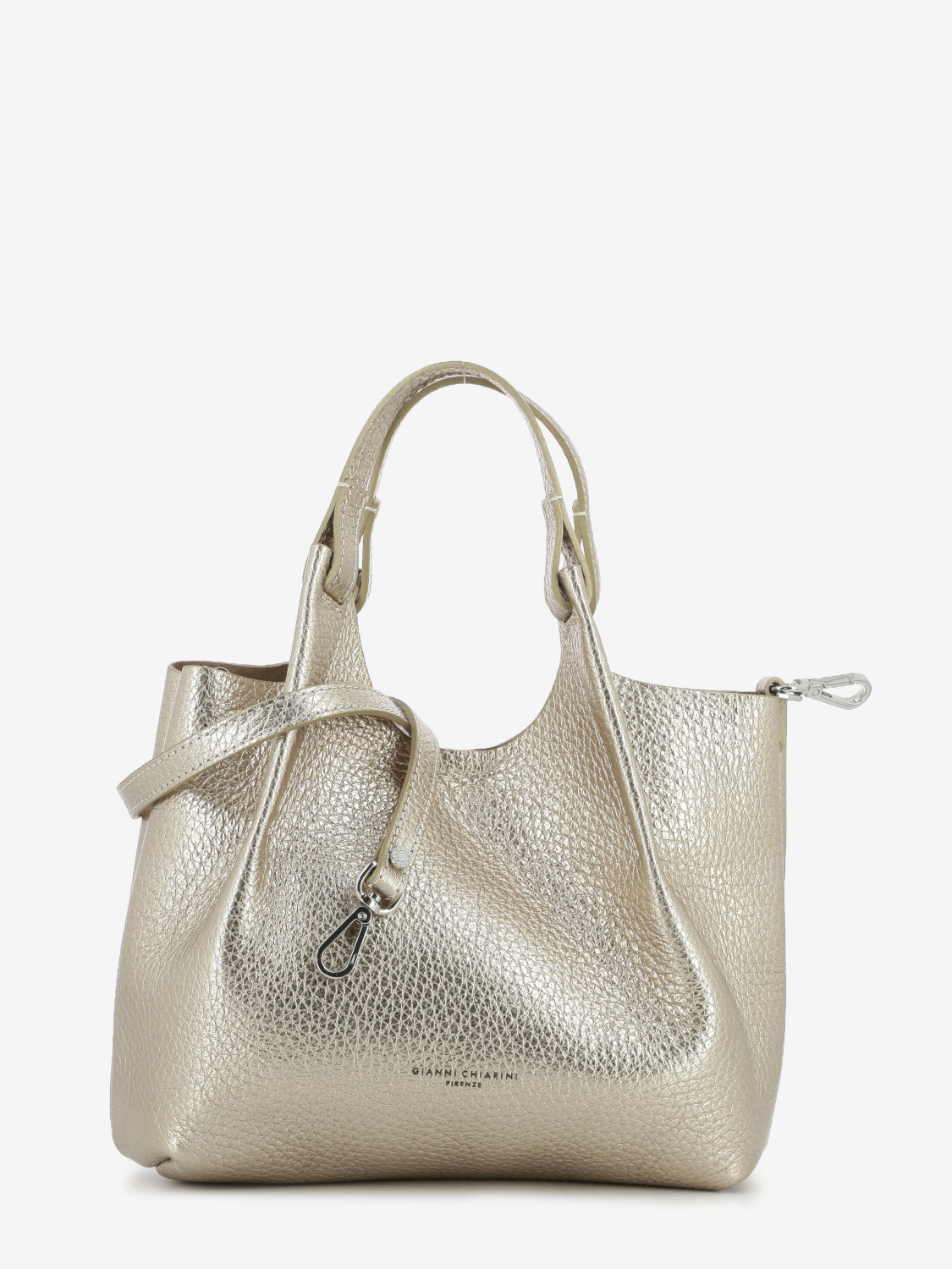 Borsa Dua in pelle laminata mirage