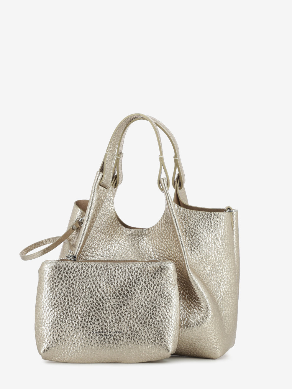 Borsa Dua in pelle laminata mirage