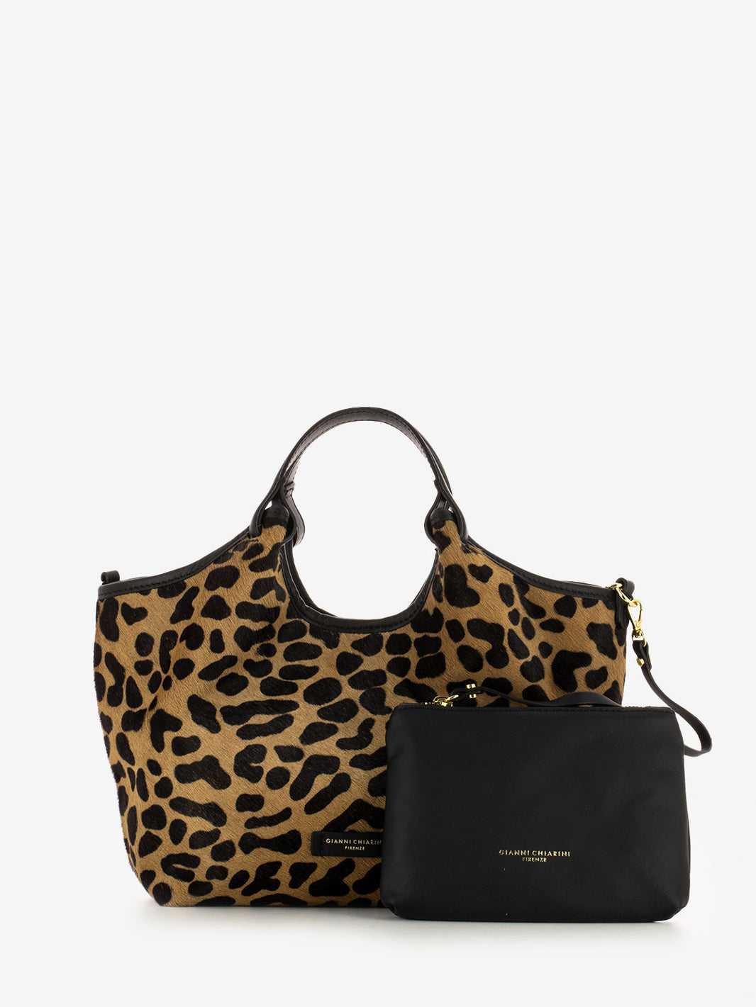 Borsa Dua in pelle leo / nero