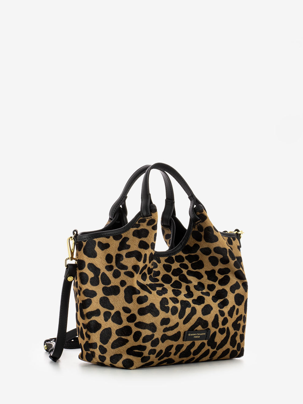 Borsa Dua in pelle leo / nero