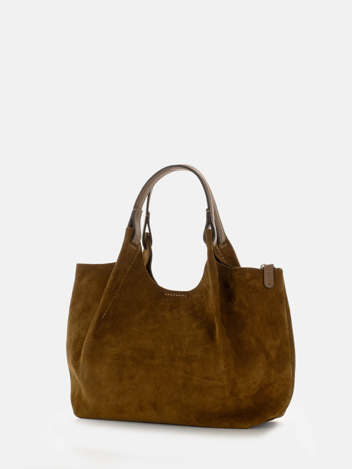 Borsa Dua in suede cognac