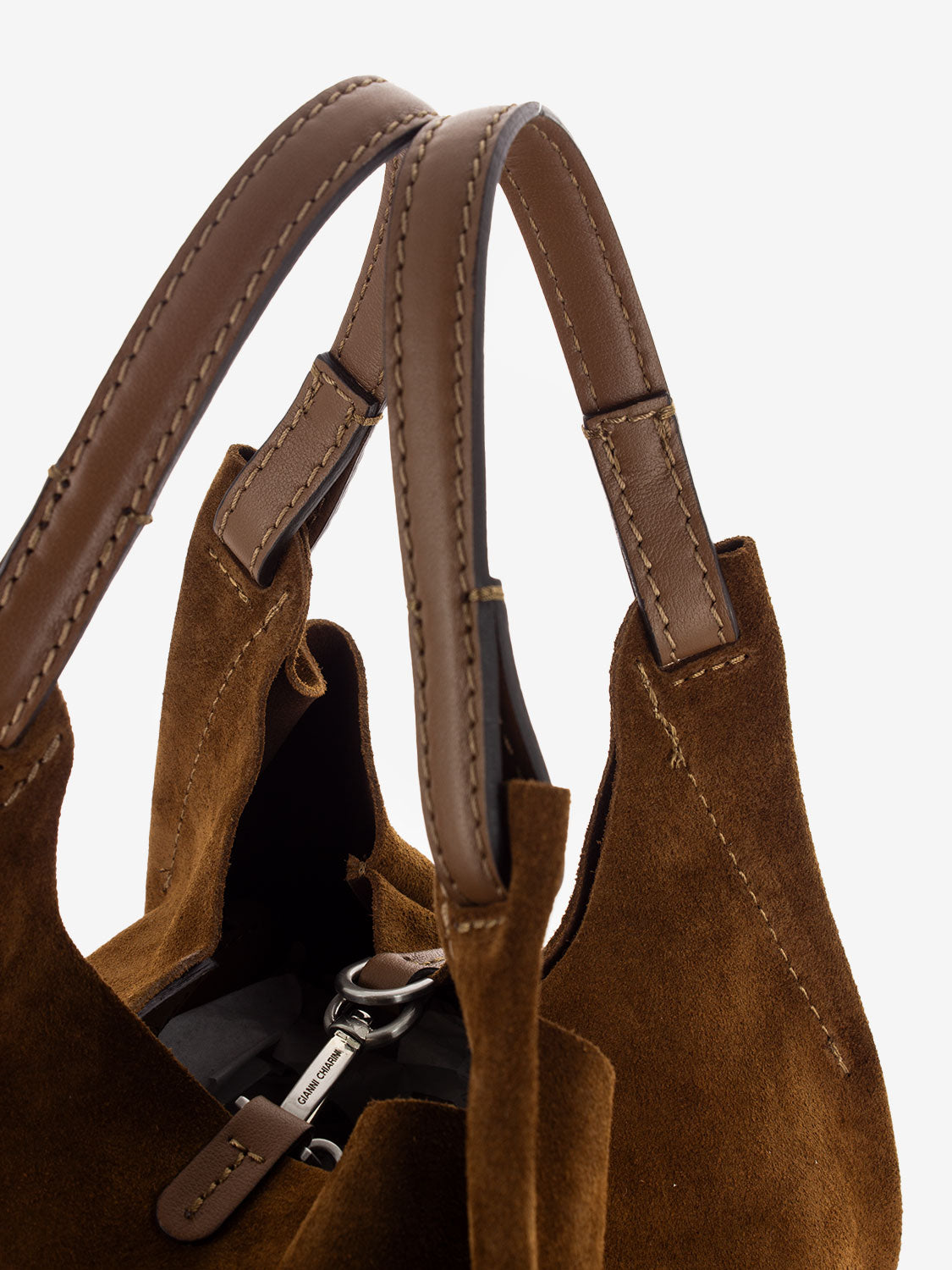 Borsa Dua in suede cognac