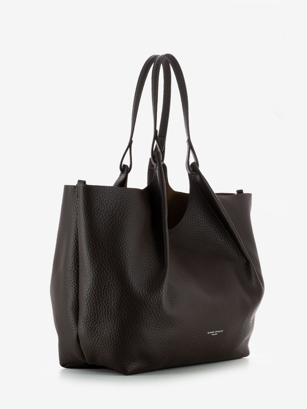Borsa Dua large in pelle espresso / castoro