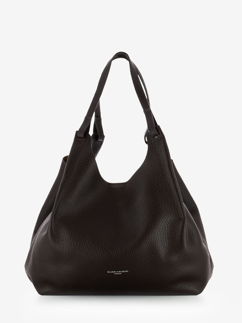 Borsa Dua large in pelle espresso / castoro