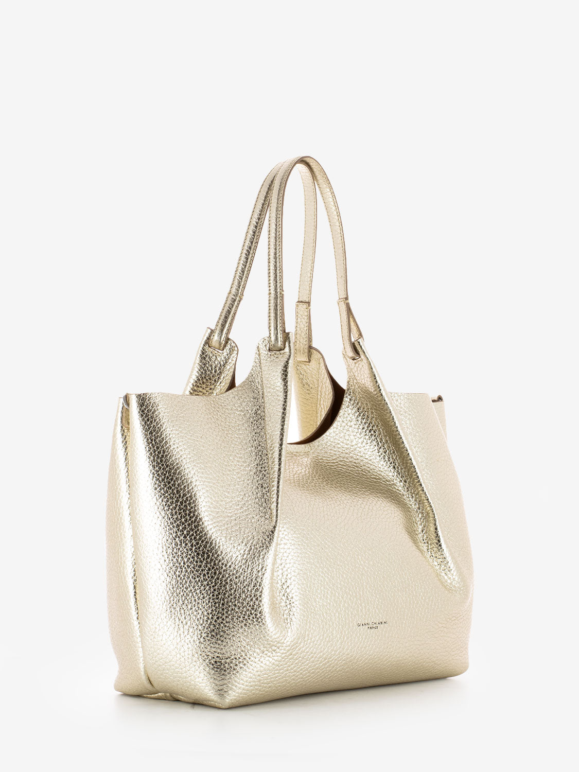 Dua large leather bag gold / caramel