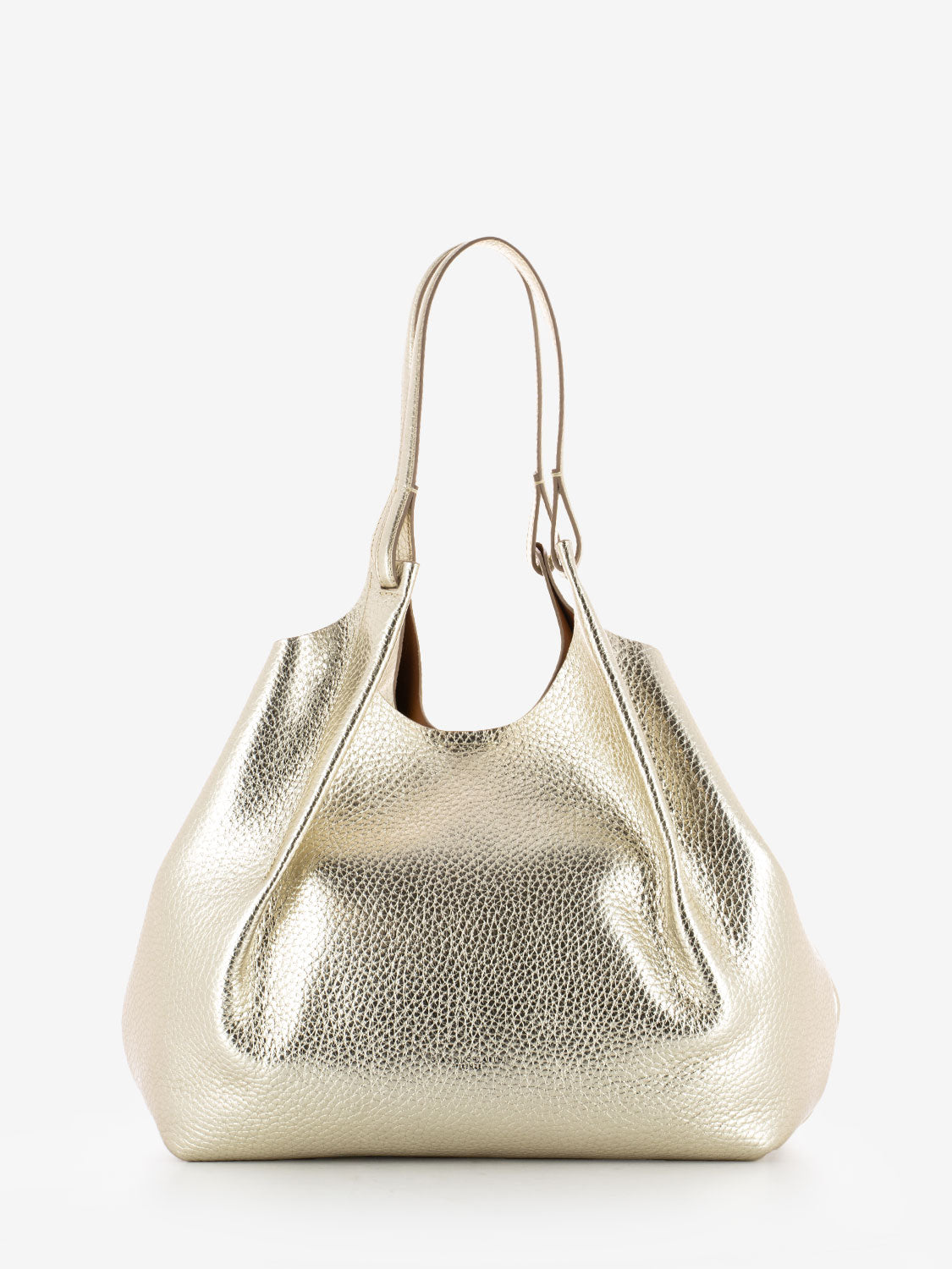 Dua large leather bag gold / caramel