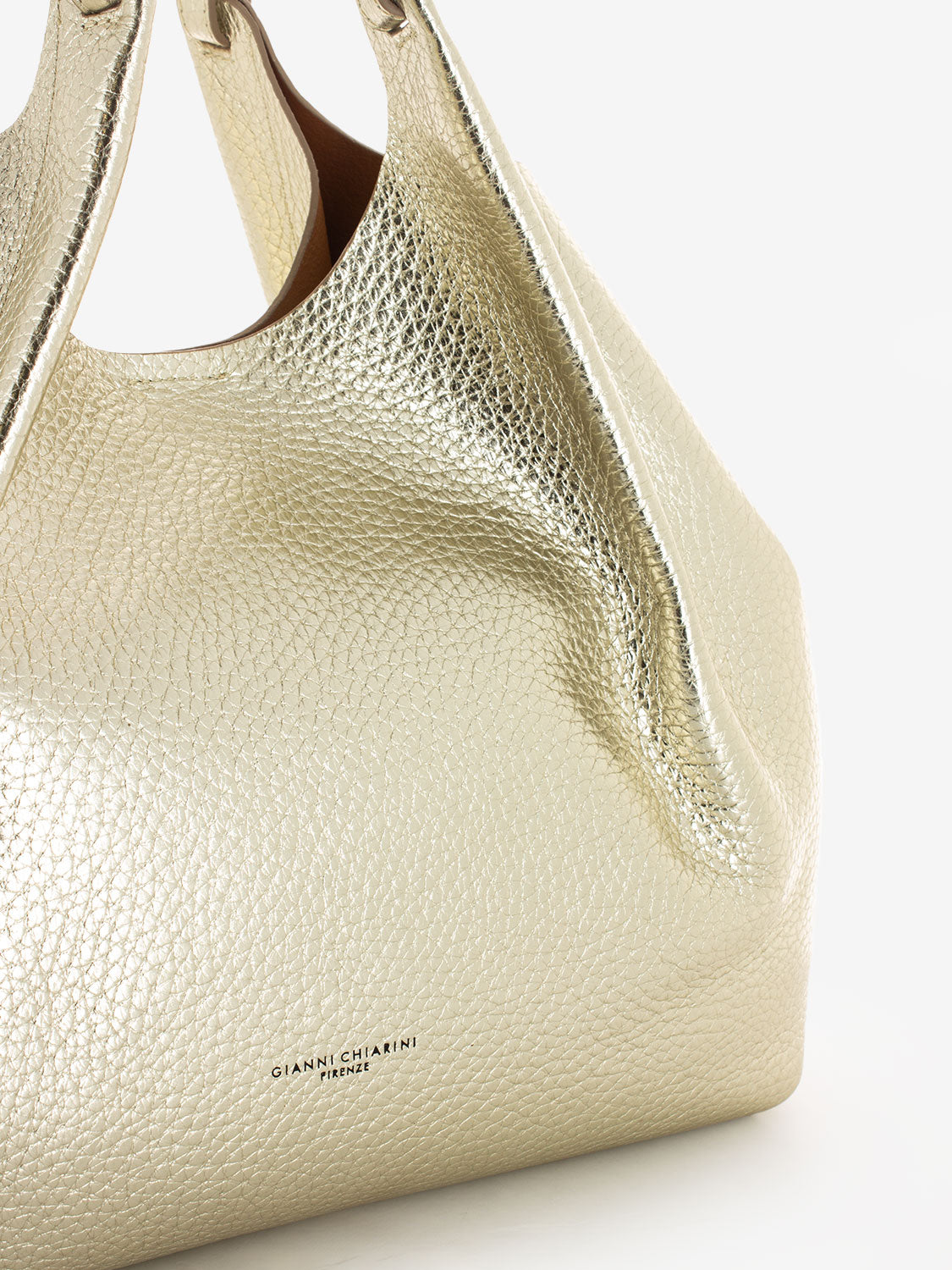 Dua large leather bag gold / caramel