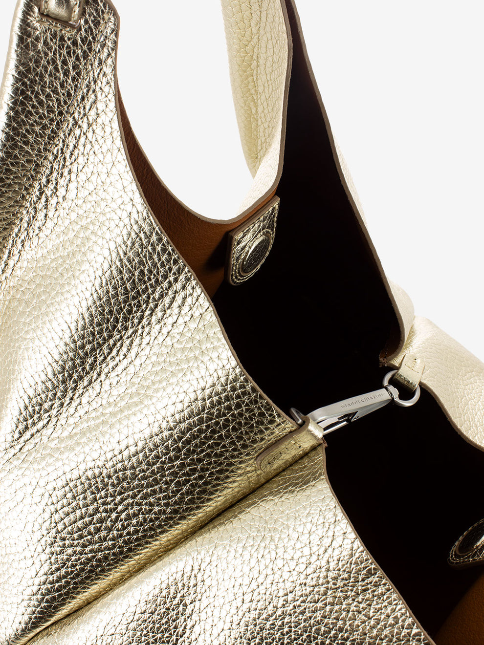 Dua large leather bag gold / caramel