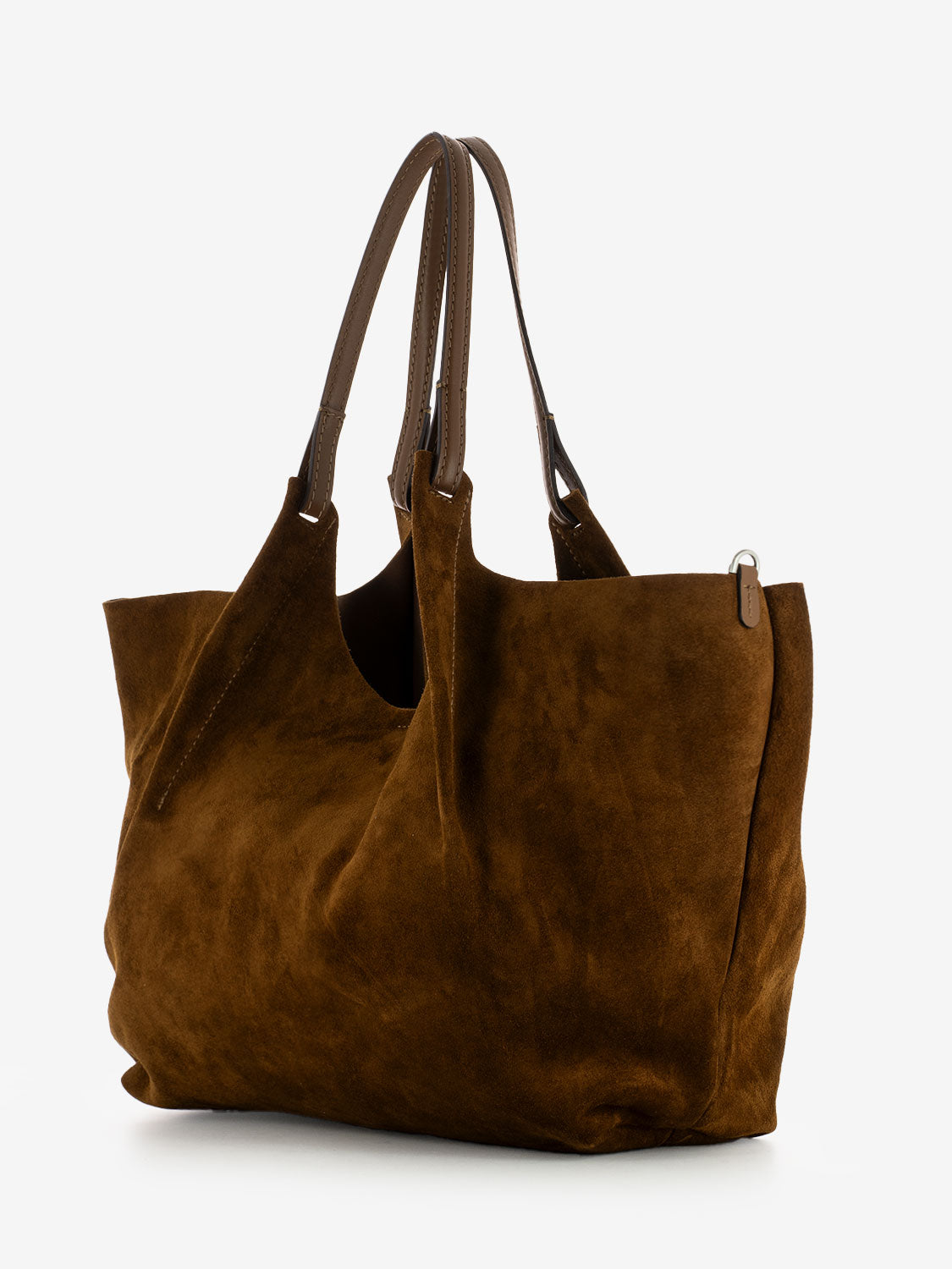 Borsa Dua large in suede cognac