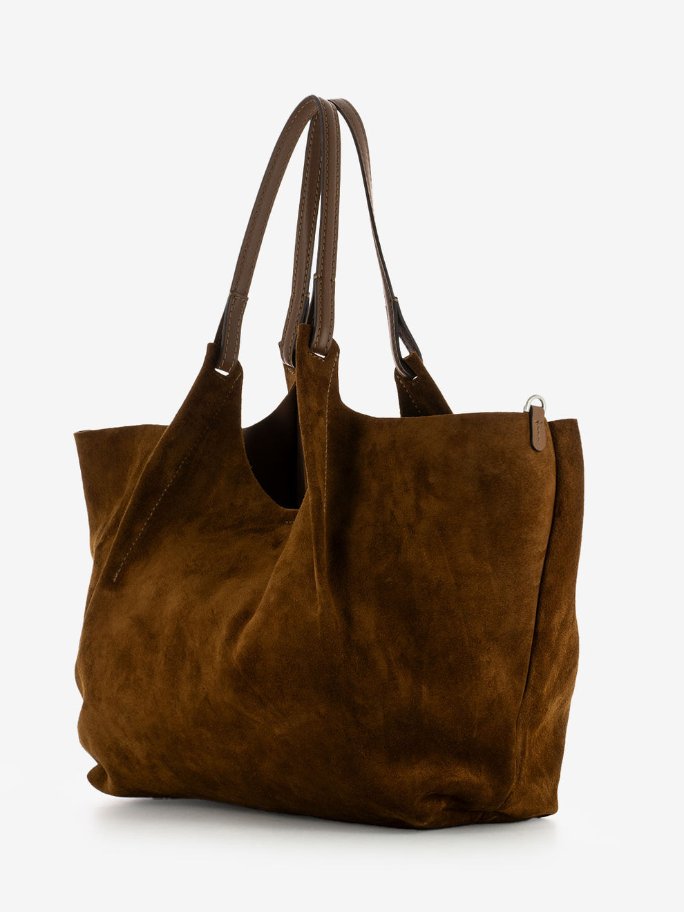 Borsa Dua large in suede cognac