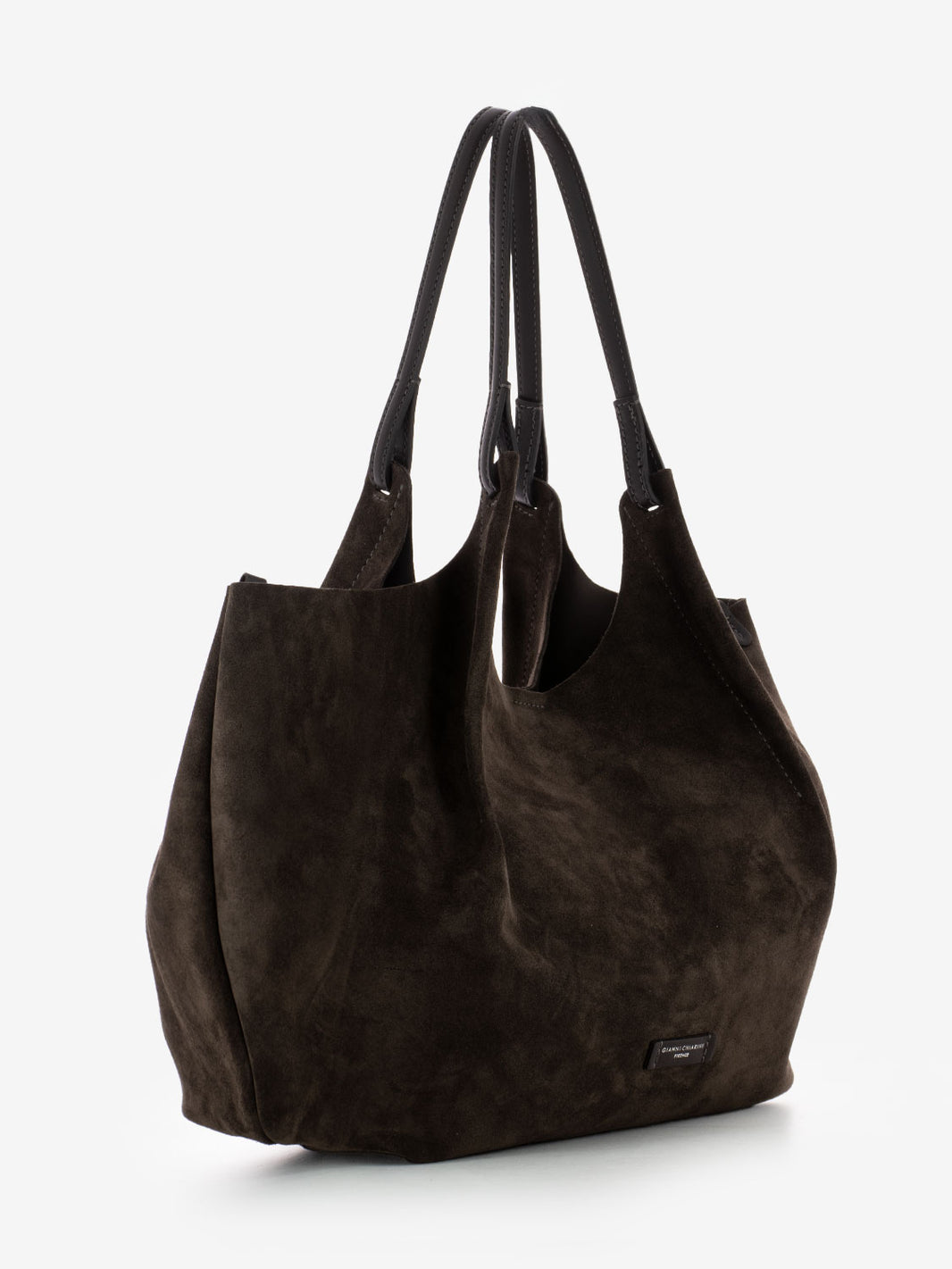 Borsa Dua large in suede moka