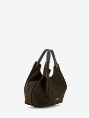 GIANNI CHIARINI - Borsa Dua small in camoscio cioccolato