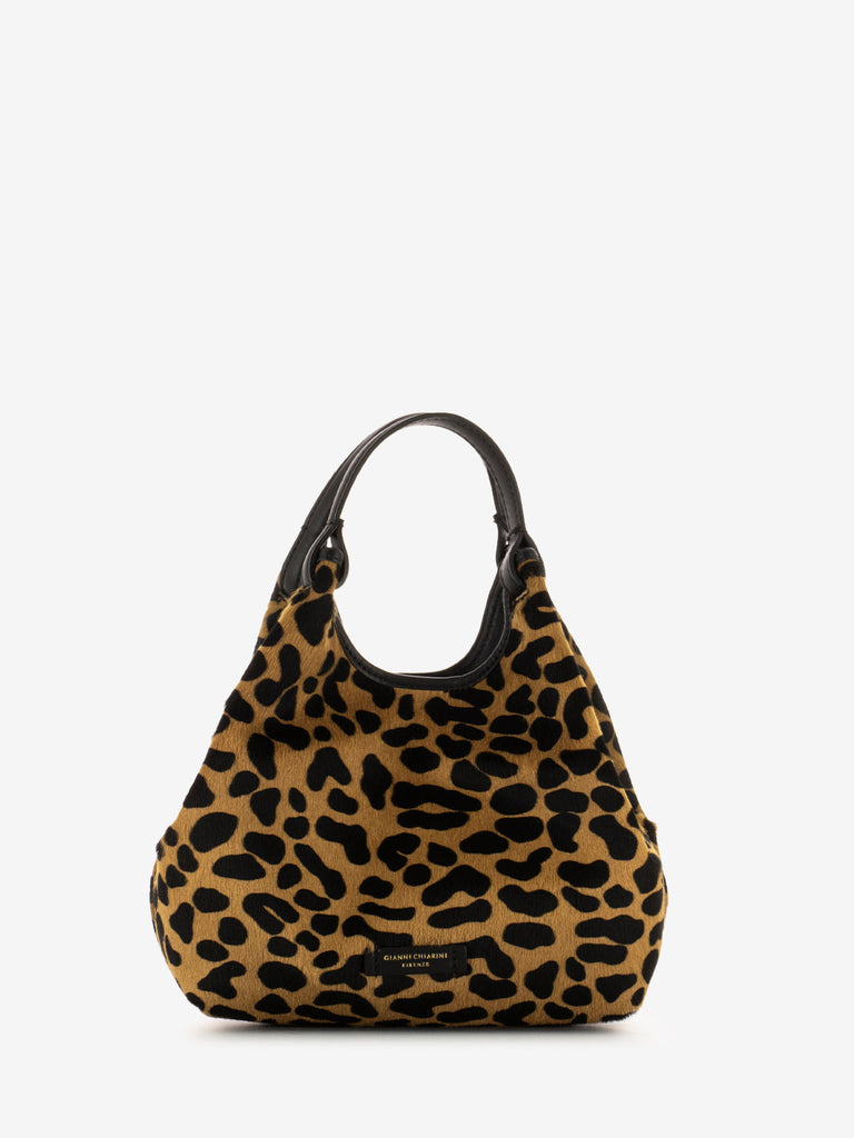 GIANNI CHIARINI - Borsa Dua small in cavallino leopardata