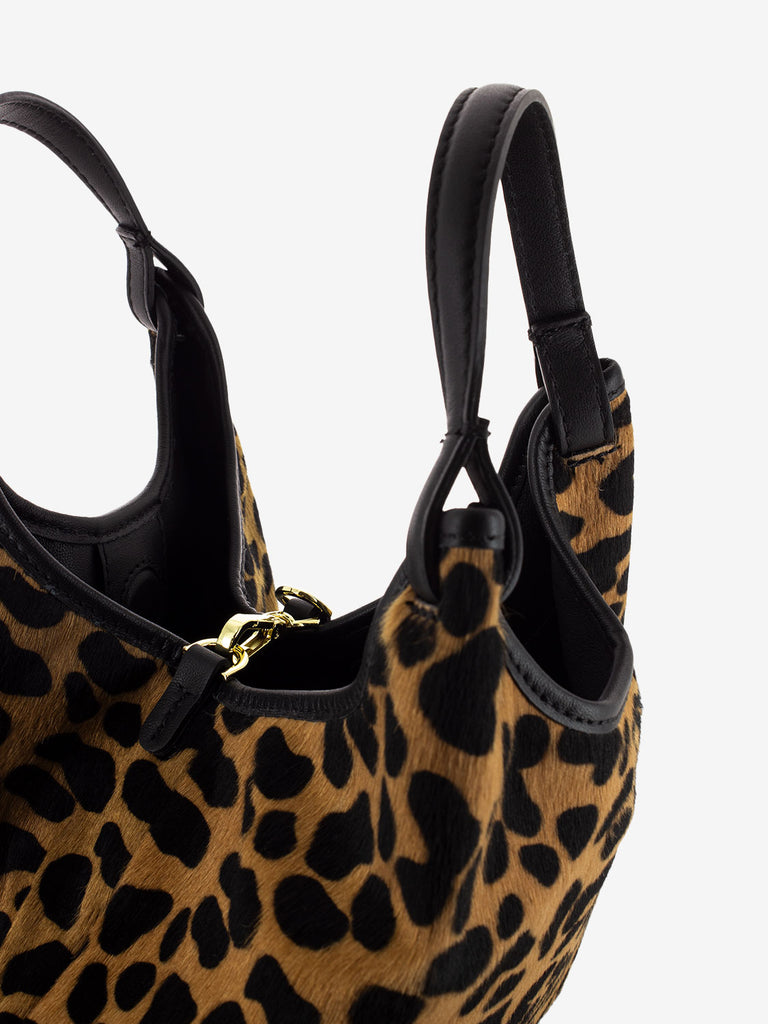 GIANNI CHIARINI - Borsa Dua small in cavallino leopardata