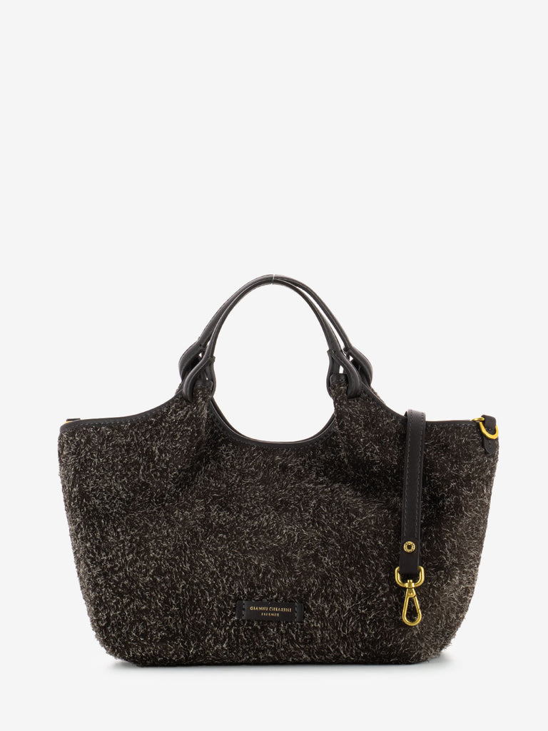 GIANNI CHIARINI - Borsa Dua small in suede brown