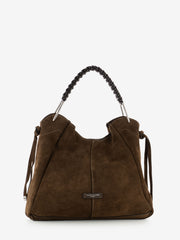 GIANNI CHIARINI - Borsa Era small in suede chocolate