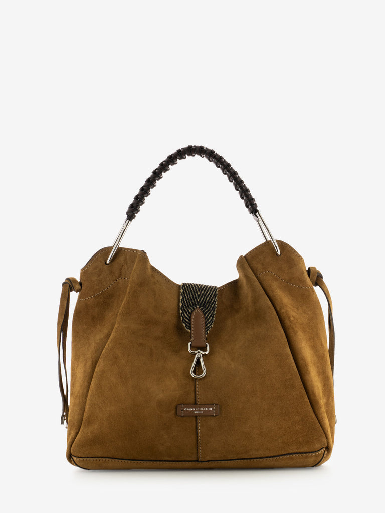 GIANNI CHIARINI - Borsa Era small in suede cognac