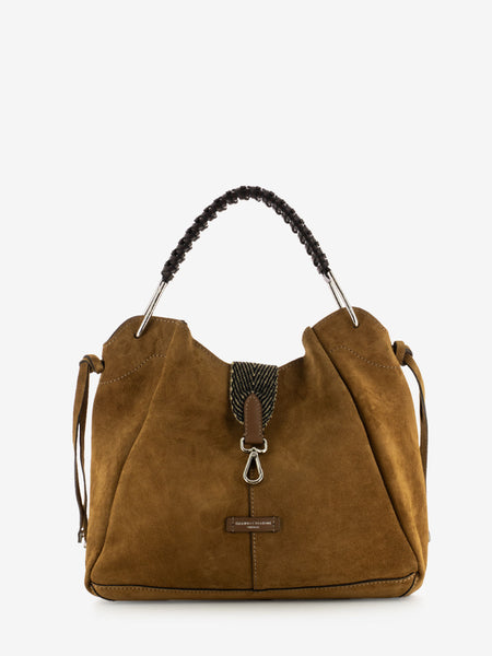 Borsa Era small in suede cognac