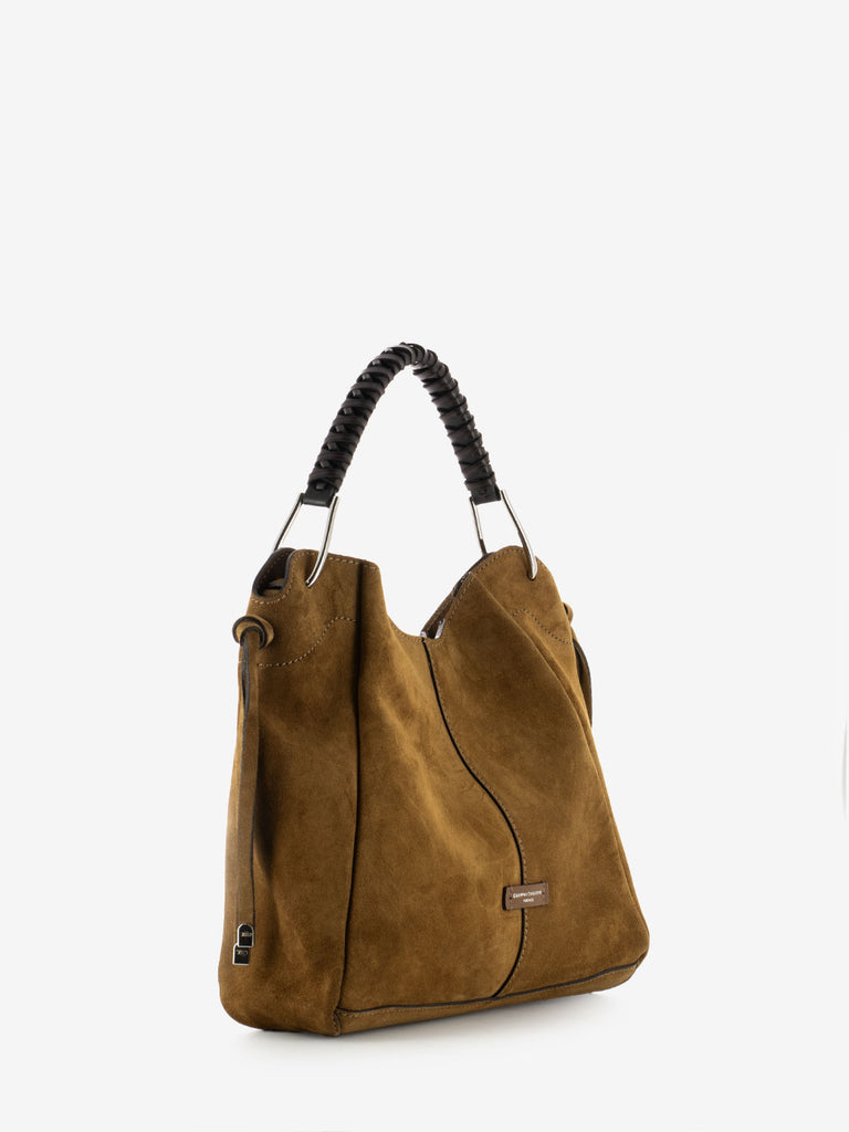 GIANNI CHIARINI - Borsa Era small in suede cognac