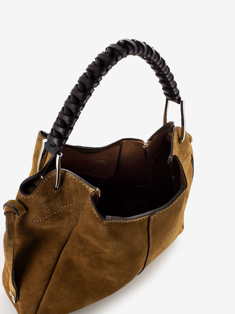 GIANNI CHIARINI - Borsa Era small in suede cognac