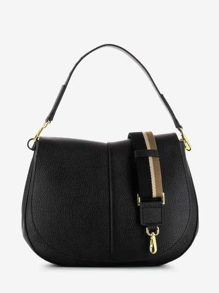 Borsa Helena large in pelle nera