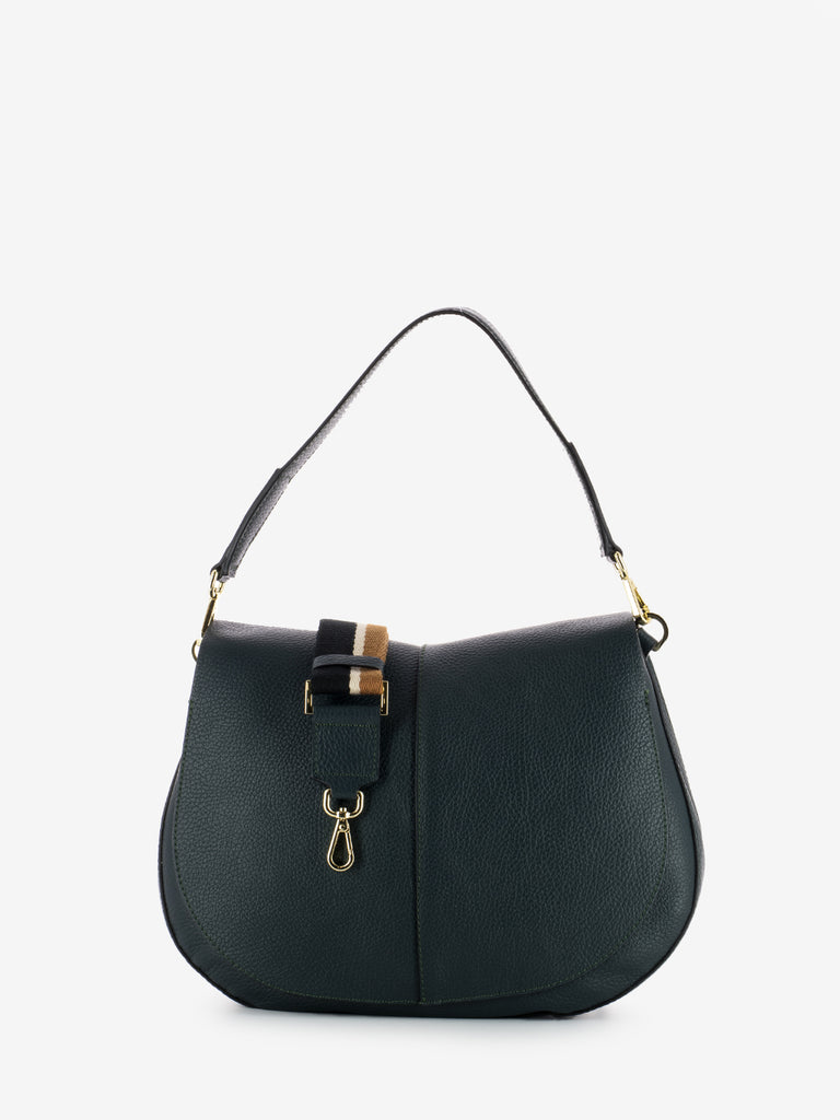 GIANNI CHIARINI - Borsa Helena round large verde scuro