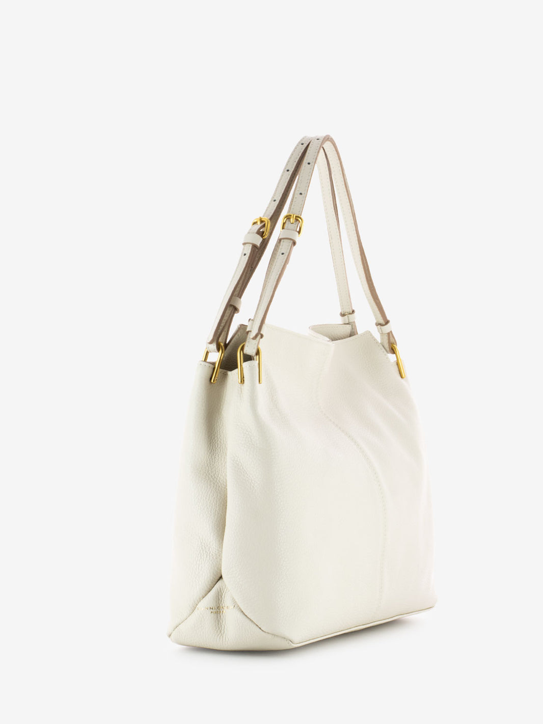 Leila marble shoulder leather bag
