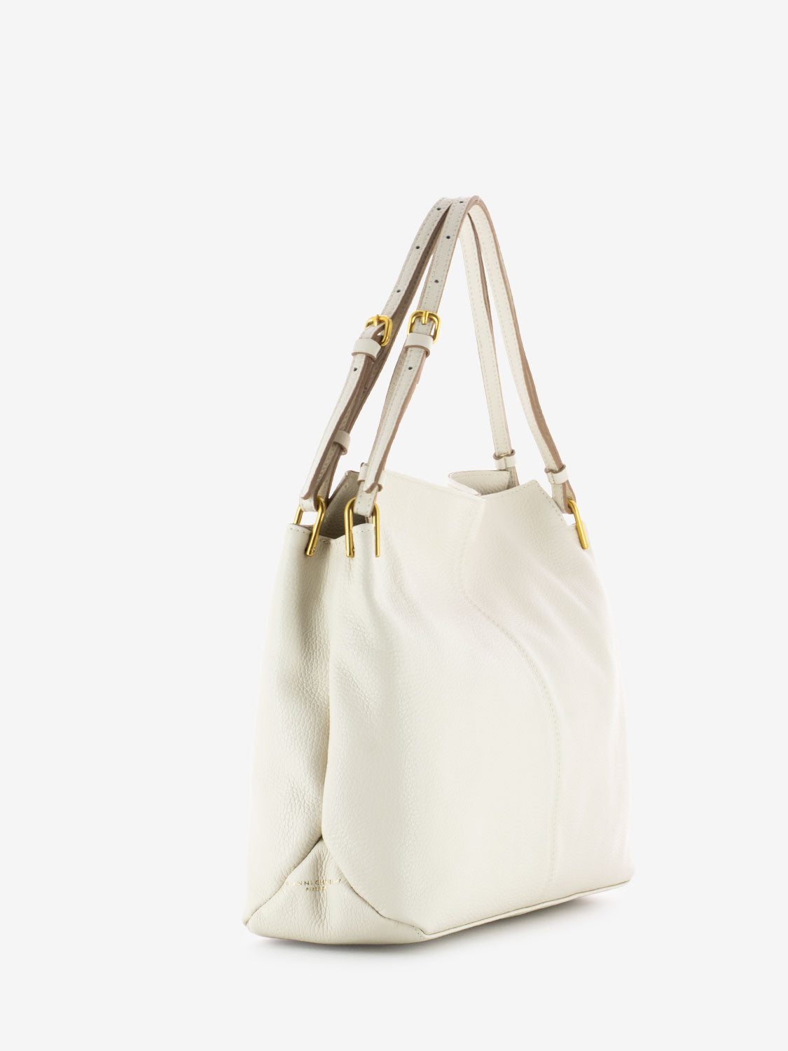 Leila marble shoulder leather bag