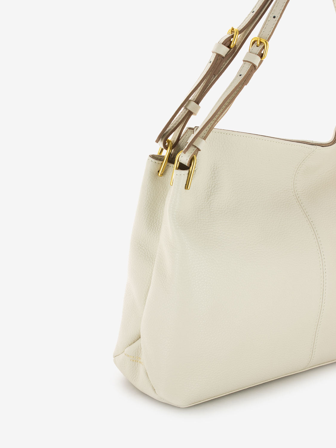 Leila marble shoulder leather bag