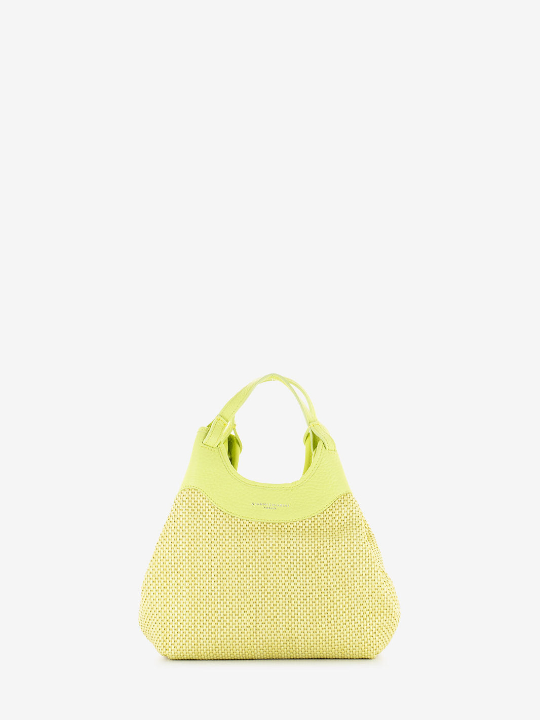 Dua sunny light leather and straw bag