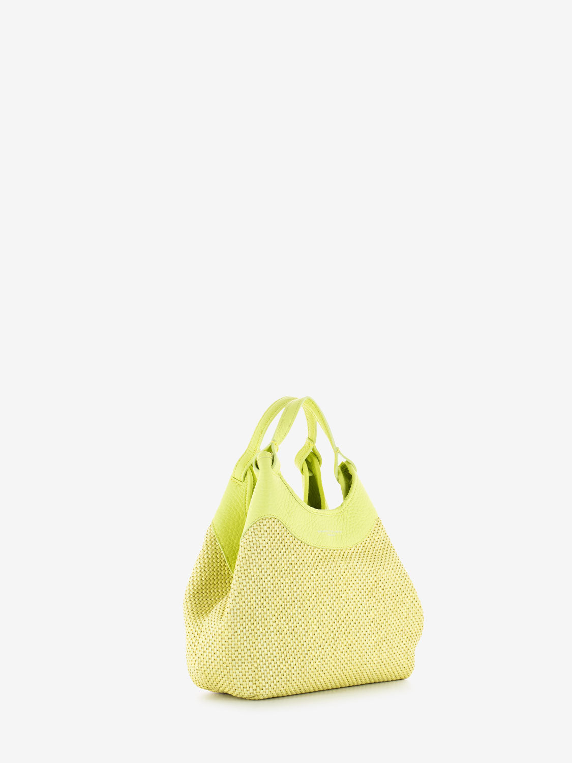 Dua sunny light leather and straw bag